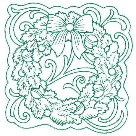 Wreath of Christmas Square