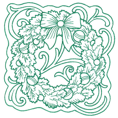 Wreath of Christmas Square