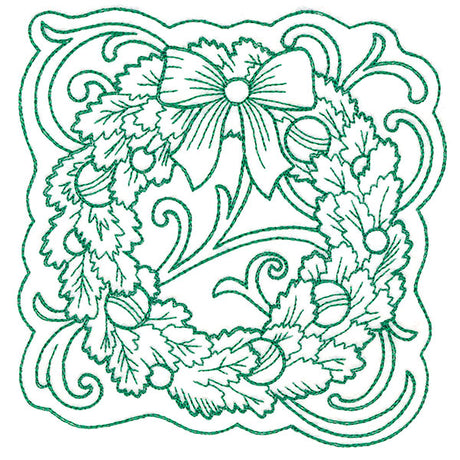 Wreath of Christmas Square
