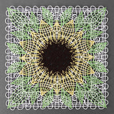 Delightful Sunflower Granny Square (Battenburg Lace)
