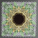 Delightful Sunflower Granny Square (Battenburg Lace)