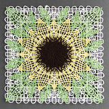 Delightful Sunflower Granny Square (Battenburg Lace)