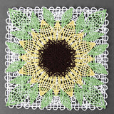 Delightful Sunflower Granny Square (Battenburg Lace)