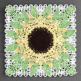 Delightful Sunflower Granny Square (Battenburg Lace)