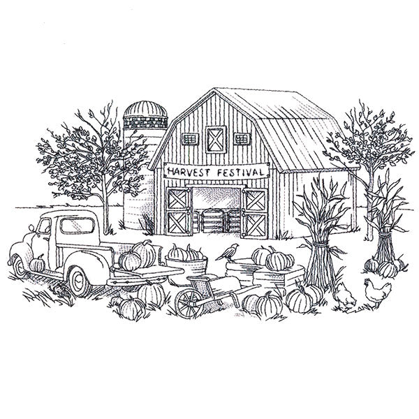 Harvest Festival Country Scene