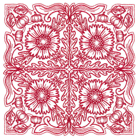 Blissful Helenium Kaleidoscope Square