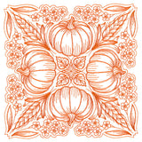 Blissful Pumpkin Kaleidoscope Square