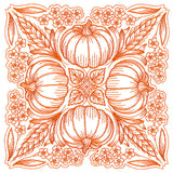 Blissful Pumpkin Kaleidoscope Square