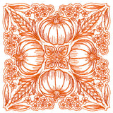 Blissful Pumpkin Kaleidoscope Square