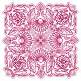Blissful Coneflower Kaleidoscope Square