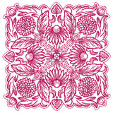 Blissful Coneflower Kaleidoscope Square