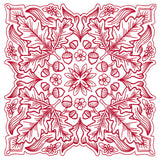 Blissful Oak & Acorns Kaleidoscope Square
