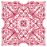 Blissful Oak & Acorns Kaleidoscope Square