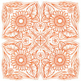 Blissful Sunflower Kaleidoscope Square