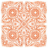 Blissful Sunflower Kaleidoscope Square