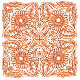 Blissful Sunflower Kaleidoscope Square