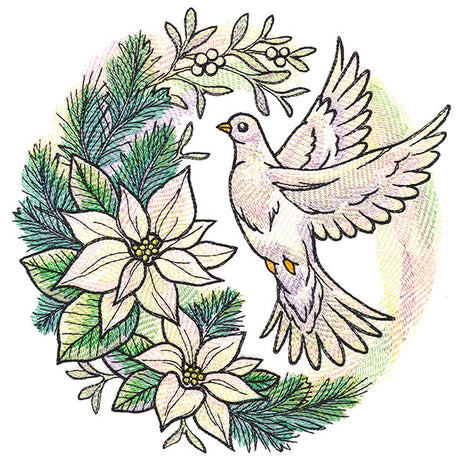 Silvered Blooms Dove
