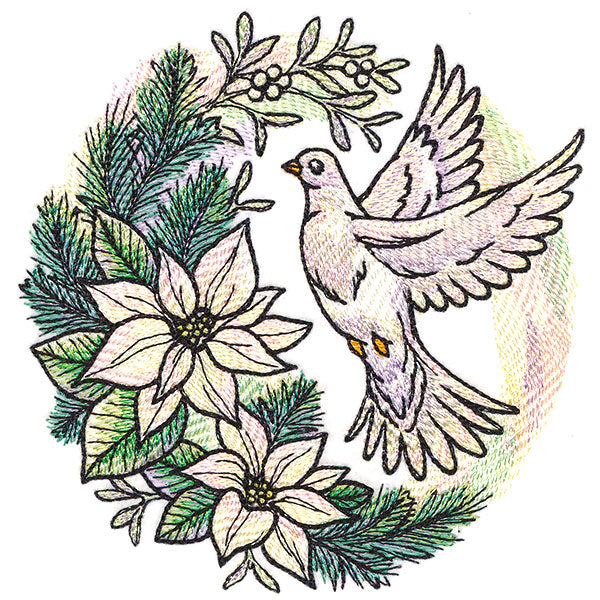 Silvered Blooms Dove