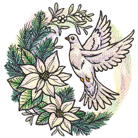Silvered Blooms Dove