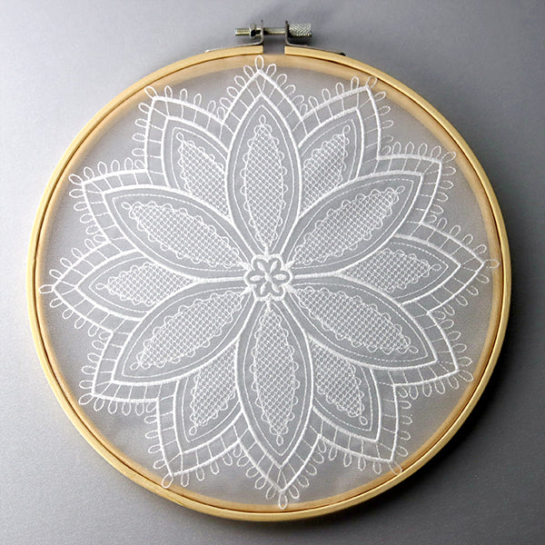 Blooming Poinsettia Doily (Organza)