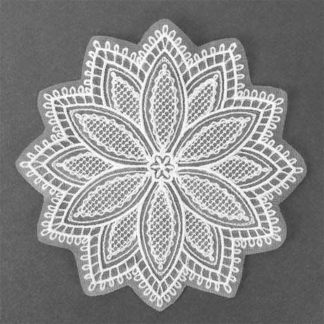 Blooming Poinsettia Doily (Organza)