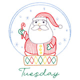 Santa Snowglobe on Tuesday