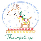 Reindeer Snowglobe on Thursday