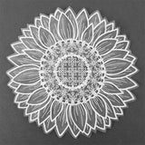 Delicate Sunflower Doily (Organza)