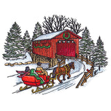 Christmas Covered Bridge Scene