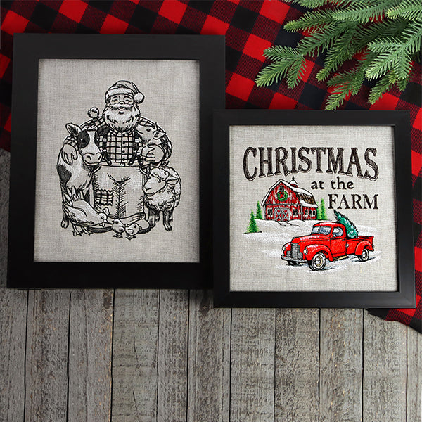 Santa & Barnyard Friends