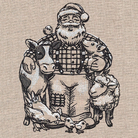 Santa & Barnyard Friends