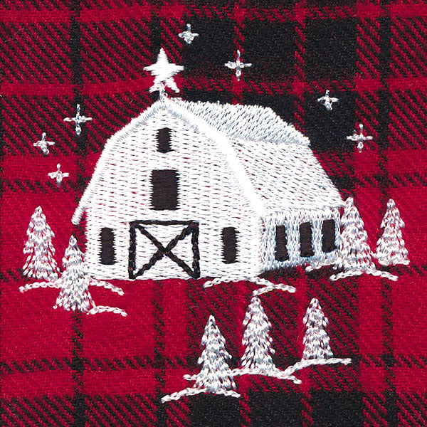 Winter Barn Jar Topper