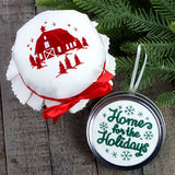 Winter Barn Jar Topper