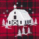 Winter Barn Jar Topper