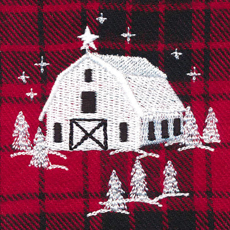 Winter Barn Jar Topper