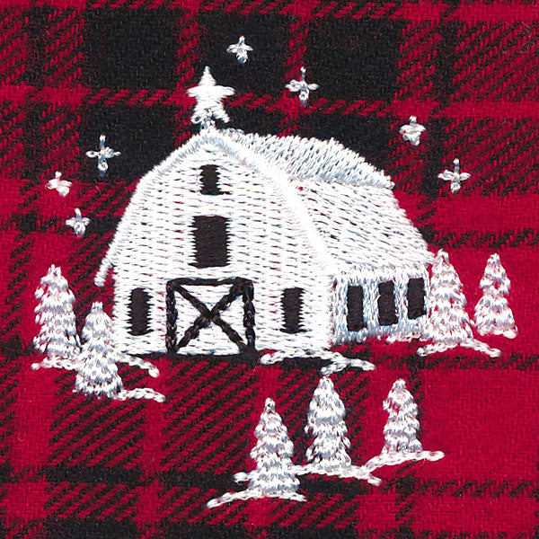 Winter Barn Jar Topper