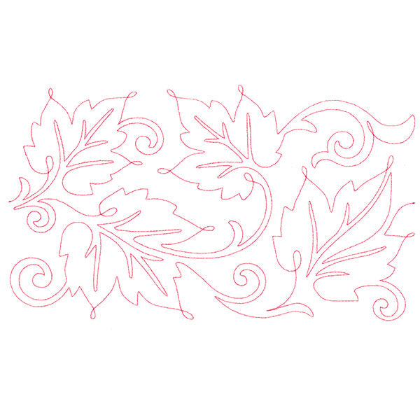 Spiraling Maple Leaves (Edge-to-Edge Quilting)