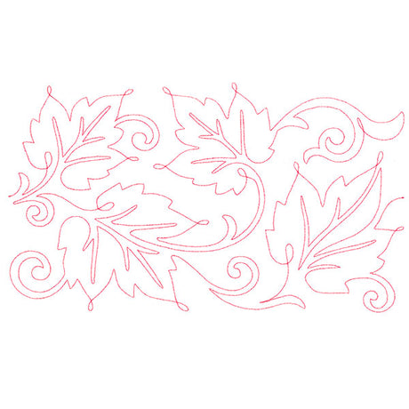 Spiraling Maple Leaves (Edge-to-Edge Quilting)