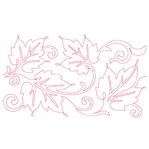 Spiraling Maple Leaves (Edge-to-Edge Quilting)