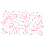 Spiraling Maple Leaves (Edge-to-Edge Quilting)