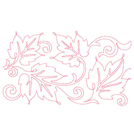 Spiraling Maple Leaves (Edge-to-Edge Quilting)