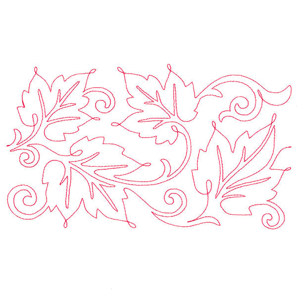 Spiraling Maple Leaves (Edge-to-Edge Quilting)