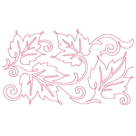 Spiraling Maple Leaves (Edge-to-Edge Quilting)