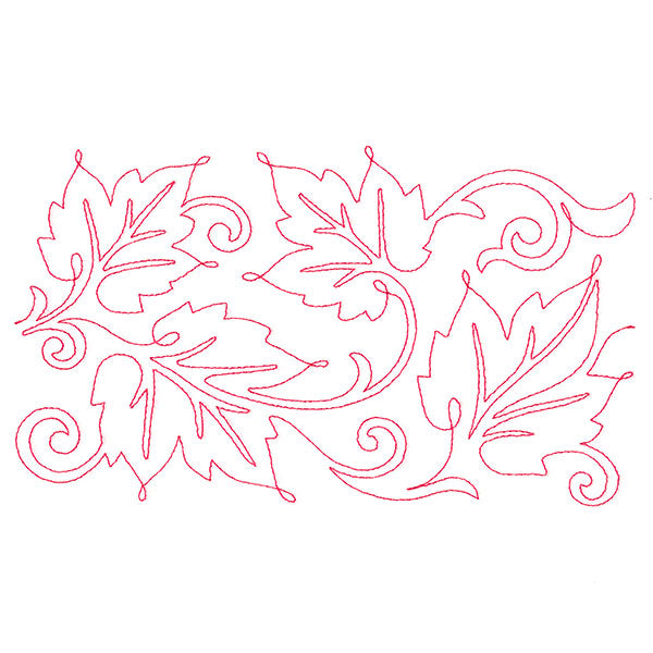 Spiraling Maple Leaves (Edge-to-Edge Quilting)