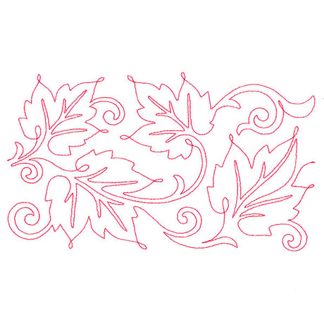 Spiraling Maple Leaves (Edge-to-Edge Quilting)