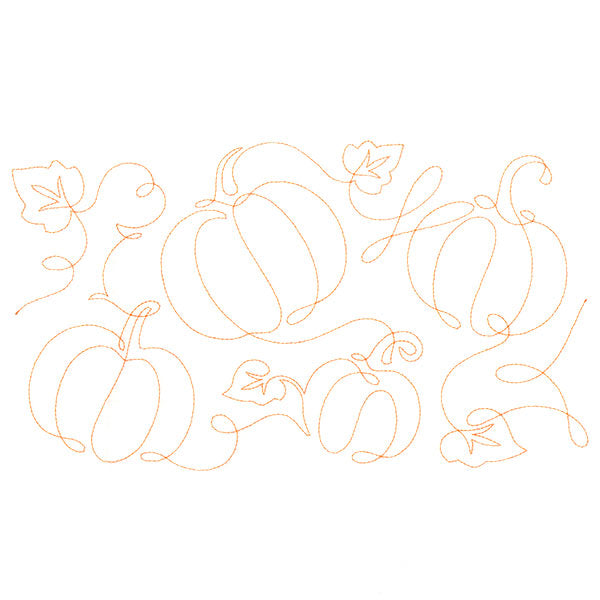 Spiraling Pumpkins (Edge-to-Edge Quilting)