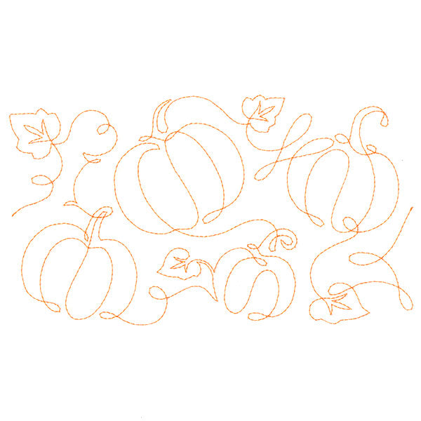 Spiraling Pumpkins (Edge-to-Edge Quilting)