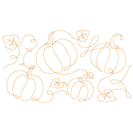 Spiraling Pumpkins (Edge-to-Edge Quilting)
