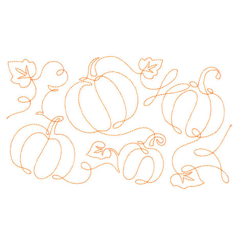 Spiraling Pumpkins (Edge-to-Edge Quilting)
