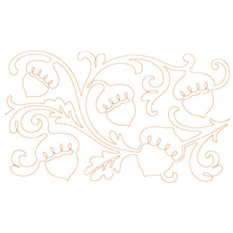 Spiraling Acorns (Edge-to-Edge Quilting)